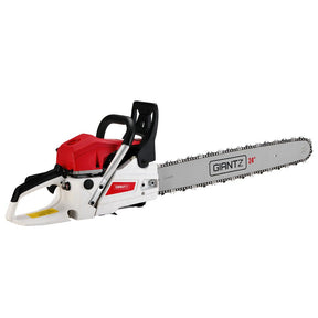 Giantz Chainsaw Petrol 62CC 24" Bar Commercial E-Start Pruning Chain Saw - SportZone.co.nz