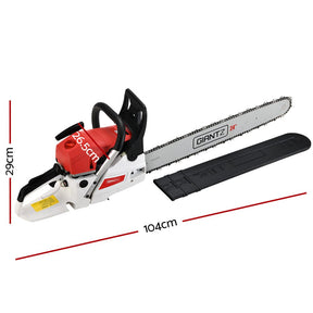 Giantz Chainsaw Petrol 62CC 24" Bar Commercial E - Start Pruning Chain Saw - SportZone.co.nz