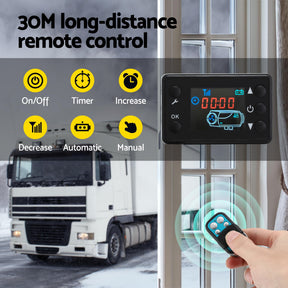 Giantz Diesel Air Heater All-in-one 12V 5KW LCD Remote Control for Car RV Indoors 2025 caravan machinery - SportZone.co.nz