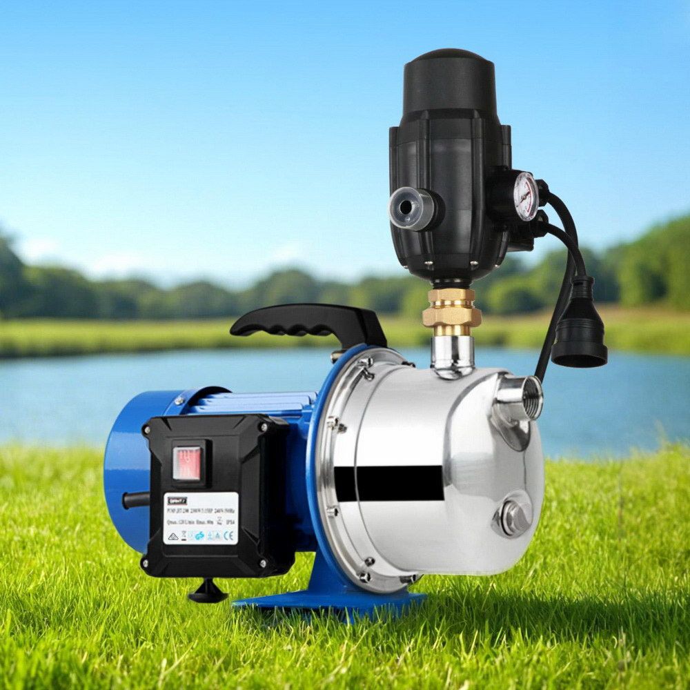 Giantz Garden Water Jet Pump High Pressure 1100W Tank Rain Farm Irrigation Black - SportZone.co.nz