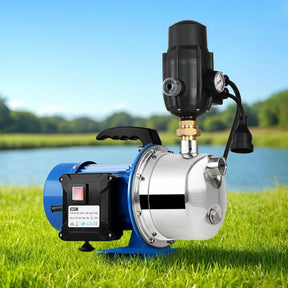 Giantz Garden Water Jet Pump High Pressure 1100W Tank Rain Farm Irrigation Black - SportZone.co.nz