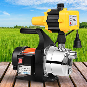 Giantz Garden Water Jet Pump High Pressure 800W Tank Rain Farm Irrigation Yellow - SportZone.co.nz