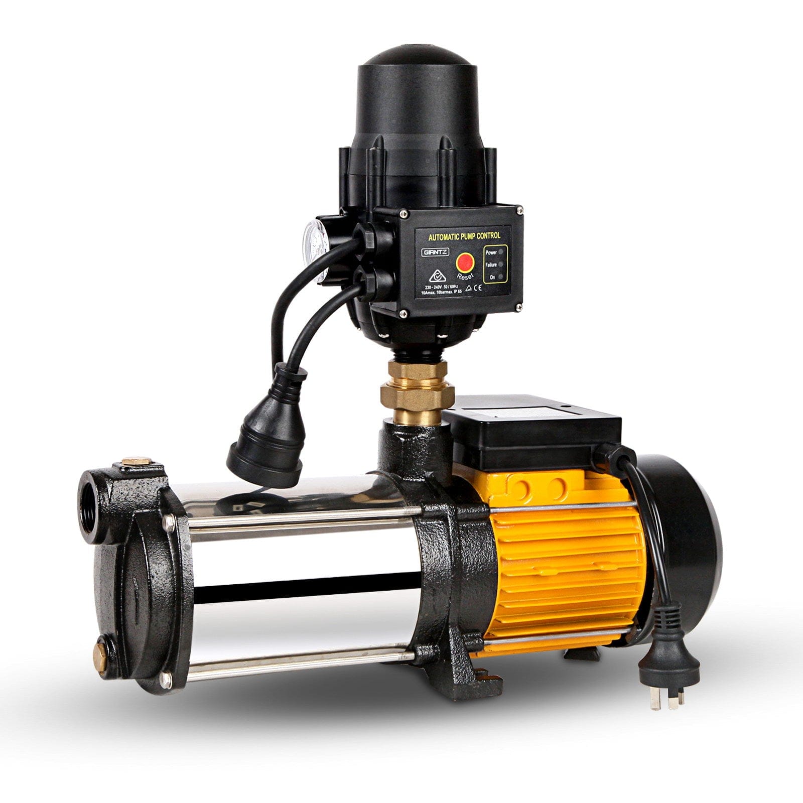 Giantz Garden Water Pump High Pressure 2000W 4 - Stage Tank Irrigation Black - SportZone.co.nz