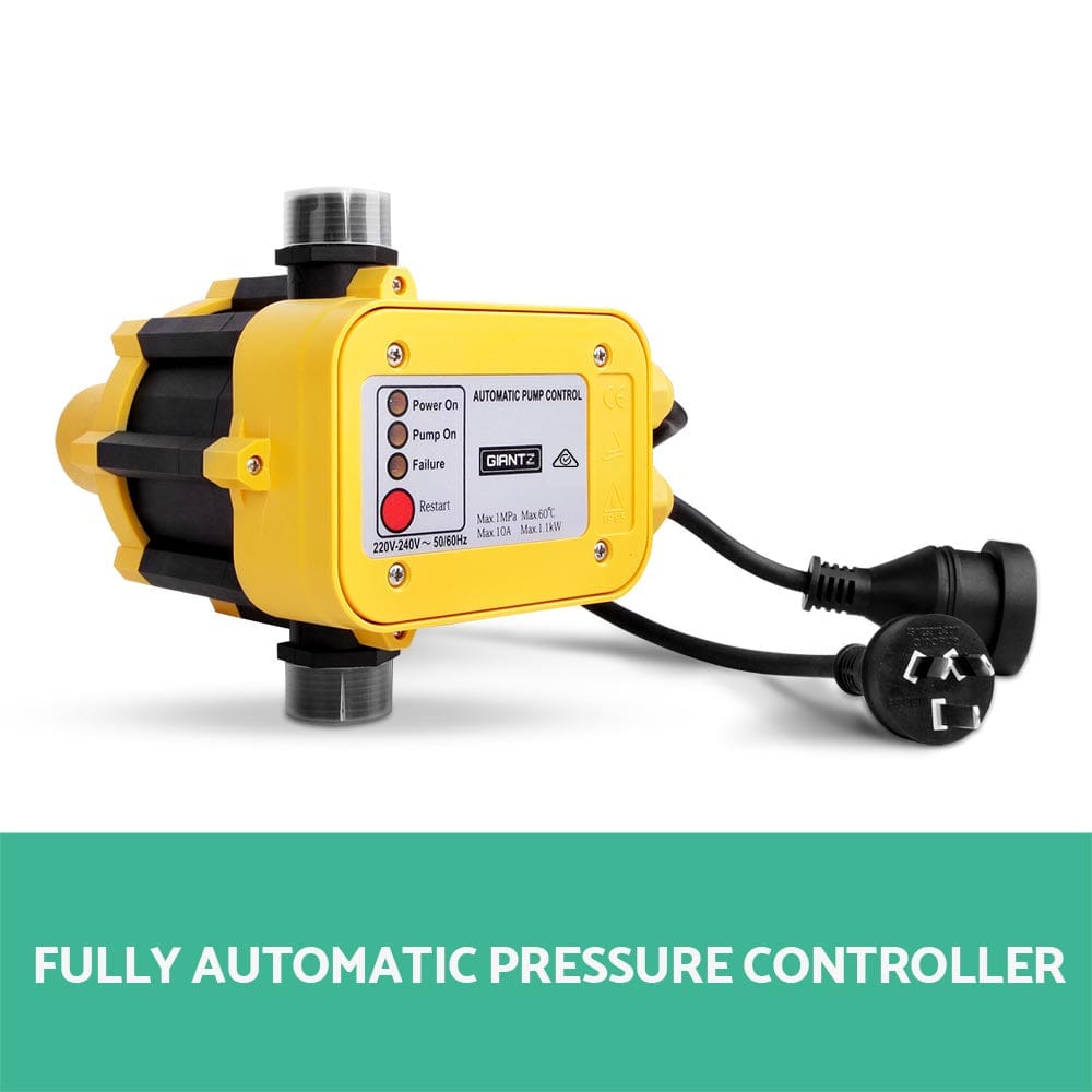 Giantz Garden Water Pump High Pressure 2000W 4 - Stage Tank Irrigation Yellow - SportZone.co.nz