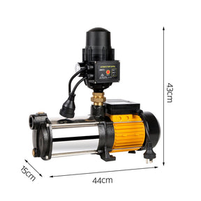 Giantz Garden Water Pump High Pressure 2500W 5-Stage Tank Irrigation Black - SportZone.co.nz