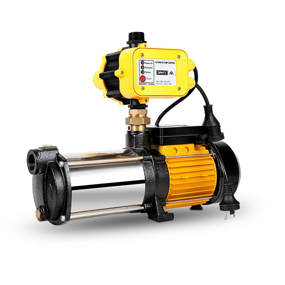 Giantz Garden Water Pump High Pressure 2500W 5-Stage Tank Irrigation Yellow - SportZone.co.nz