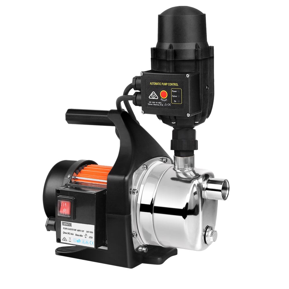 Giantz Garden Water Pump High Pressure 800W Tank Rain Farm Irrigation House Black - SportZone.co.nz