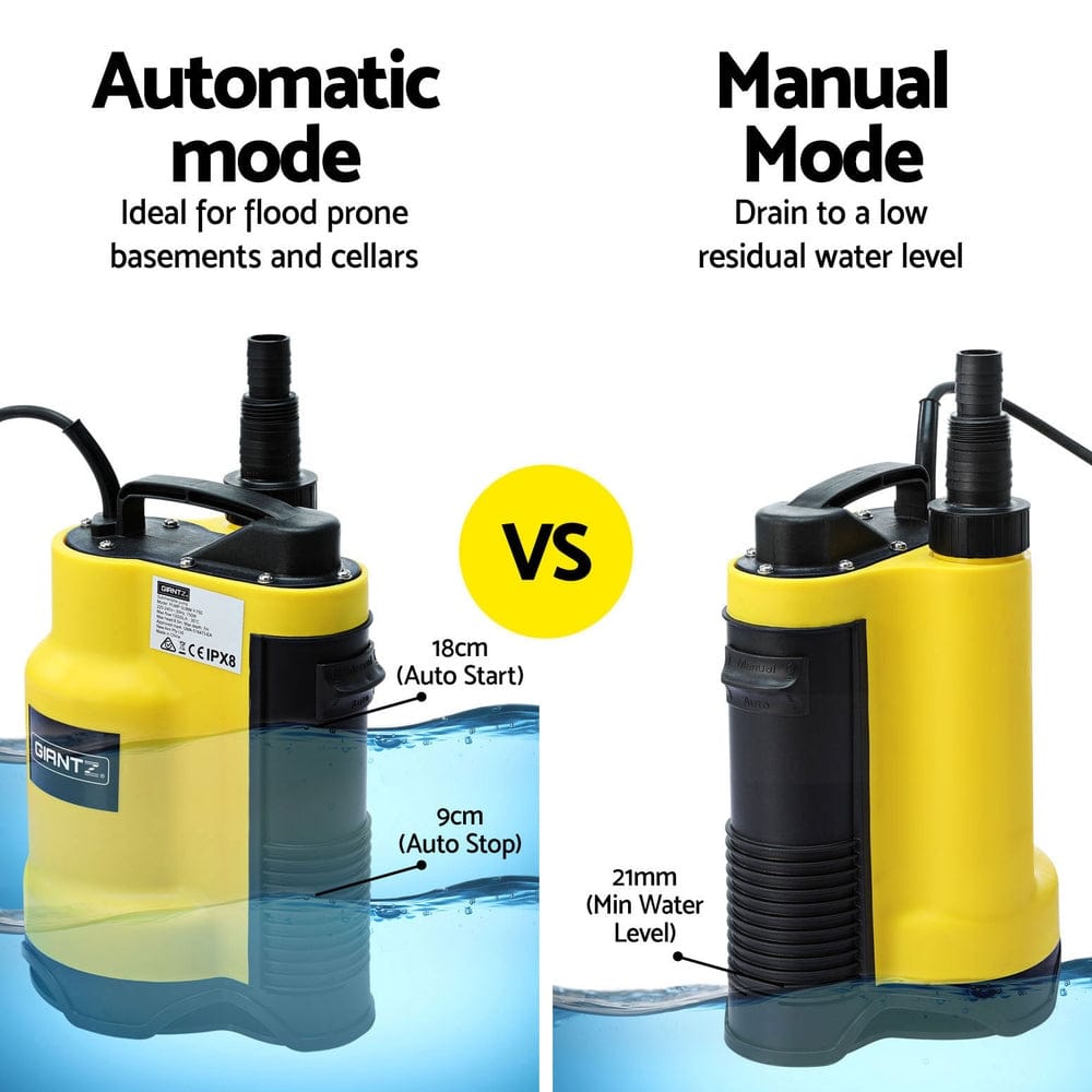Giantz Garden Water Submersible Pump 750W Dirty Bore Sewerage Tank Well Steel - SportZone.co.nz