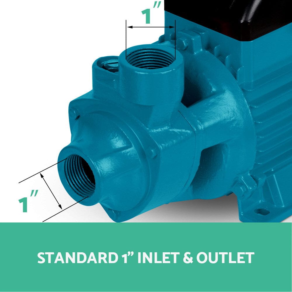 Giantz Peripheral Water Pump Garden Boiler Car Wash Auto Irrigation QB80 Black - SportZone.co.nz