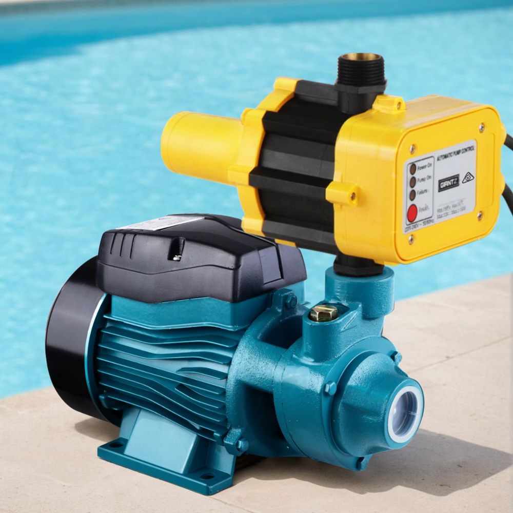 Giantz Peripheral Water Pump Garden Boiler Car Wash Electric Irrigation QB60 Yellow - SportZone.co.nz
