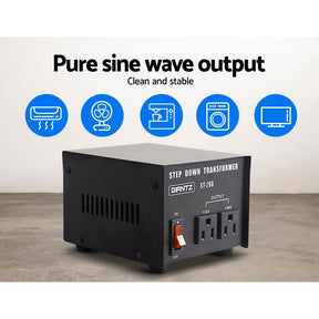 Giantz Step Down Transformer 200W 240V TO 110V Stepdown Voltage Converter AU - US - SportZone.co.nz