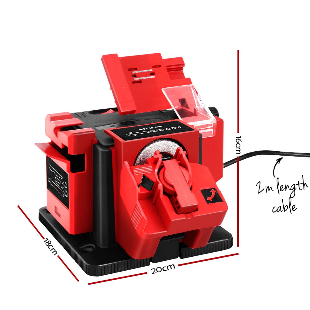 Giantz Tool Sharpener 96W Electric Drill Bit Knife Scissor Chisel Planer Grinder - SportZone.co.nz