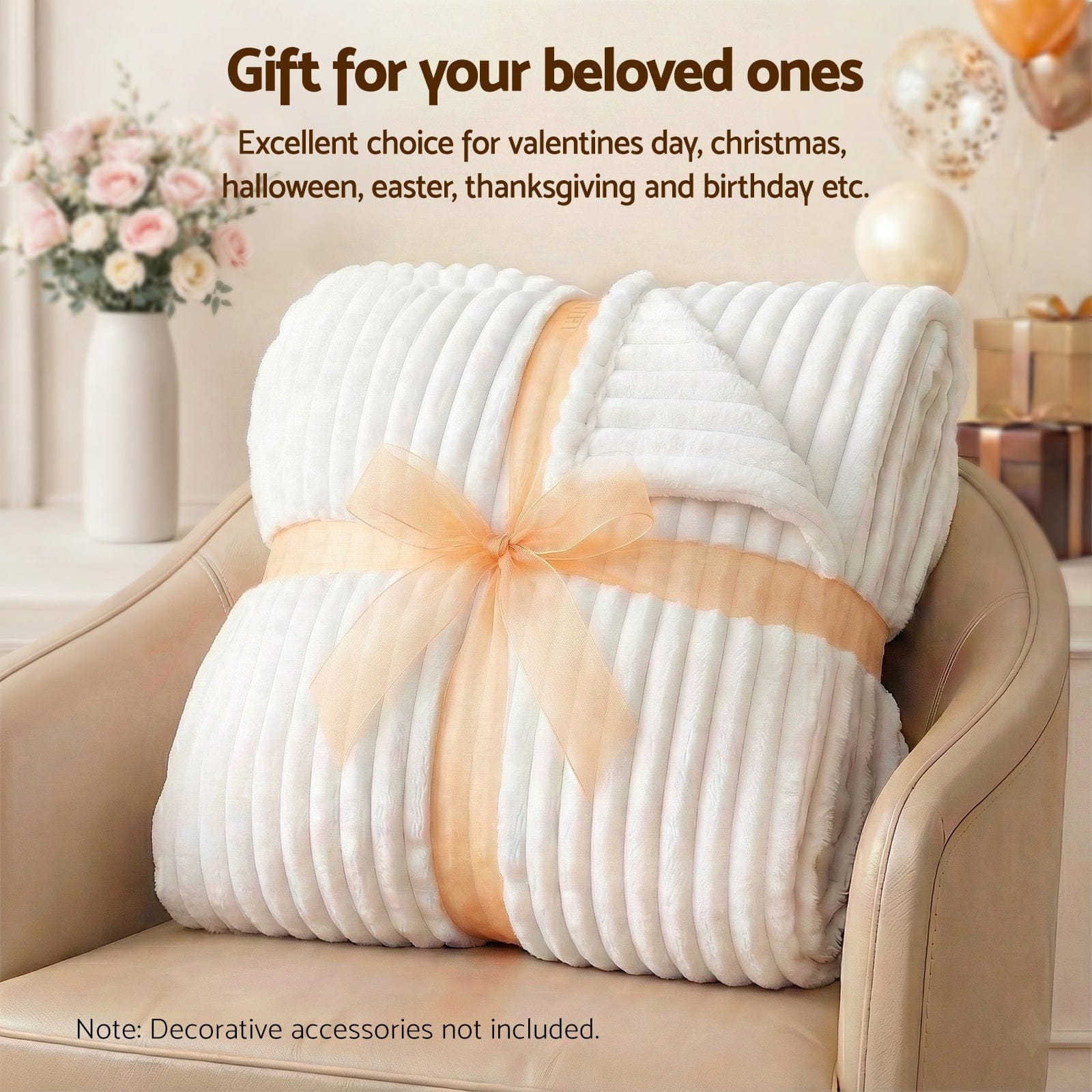 Giselle 127x152cm Throw Blanket Fleece Soft Lightweight Cozy Sofa Couch Bed Throw - SportZone.co.nz