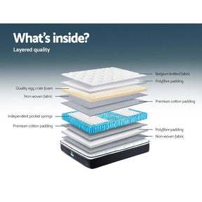 Giselle Bedding 21cm Mattress Euro Top Single - SportZone.co.nz