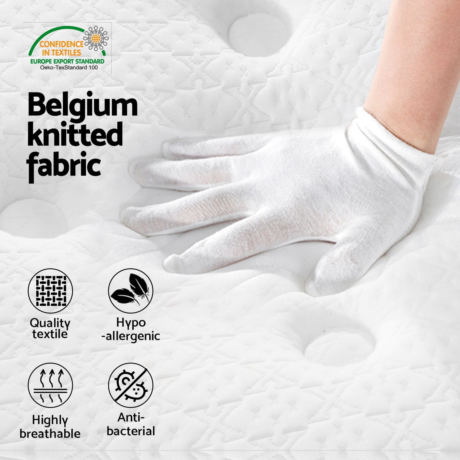 Giselle Bedding 21cm Mattress Euro Top Single - SportZone.co.nz
