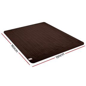 Giselle Bedding Electric Throw Blanket - Chocolate - SportZone.co.nz