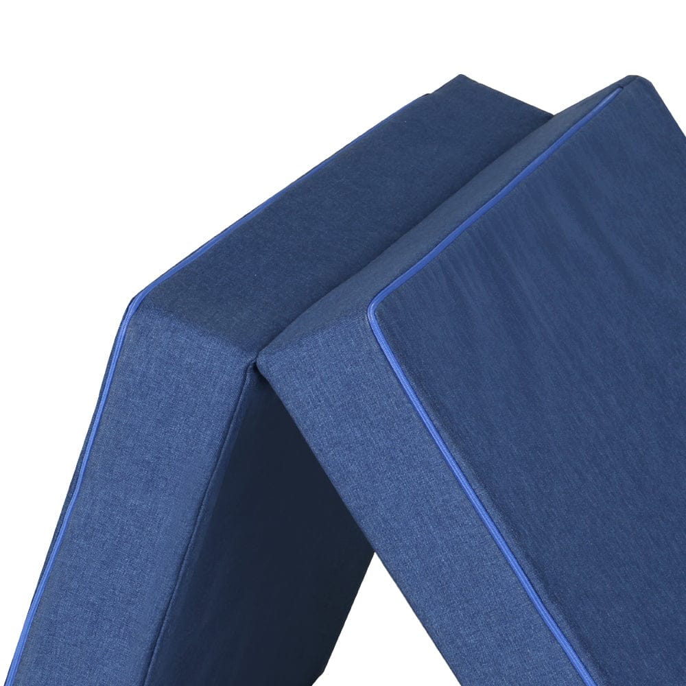 Giselle Bedding Foldable Mattress Folding Foam Single Blue - SportZone.co.nz