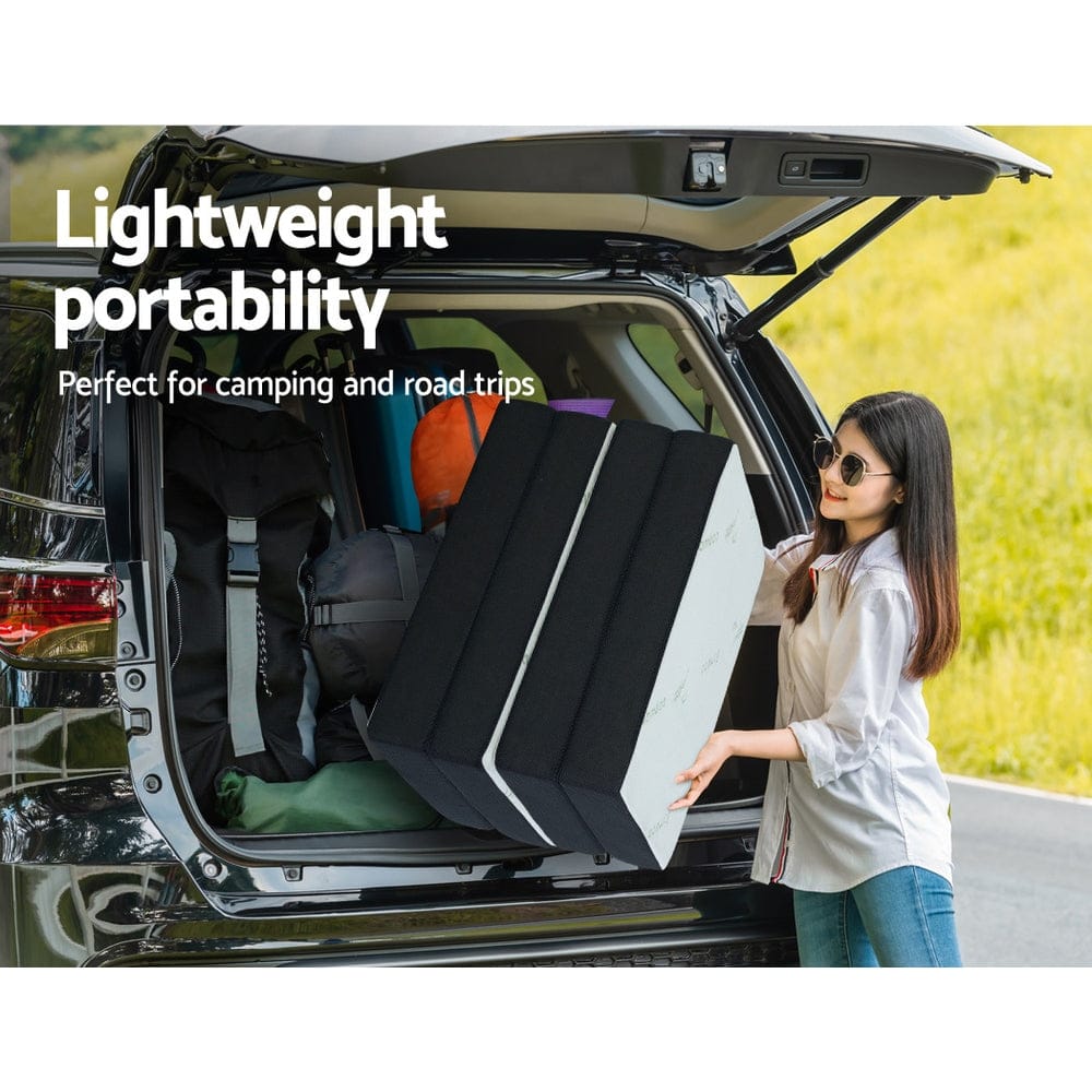 Giselle Bedding Foldable Mattress Folding Foam Sofa Bed Mat Bamboo - SportZone.co.nz