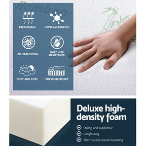 Giselle Bedding Foldable Mattress Folding Foam Sofa Bed Mat Bamboo - SportZone.co.nz