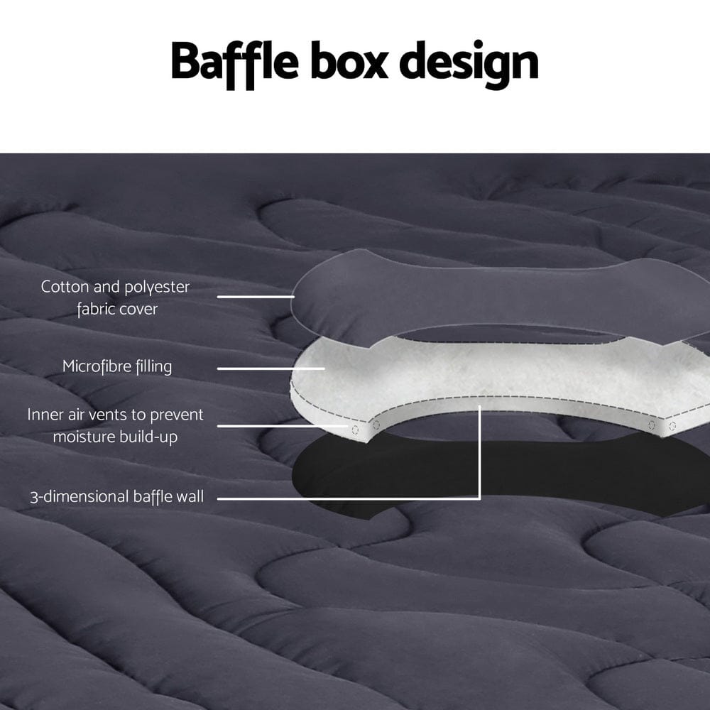 Giselle Bedding Mattress Topper Pillowtop 3 - Zone King Single - SportZone.co.nz