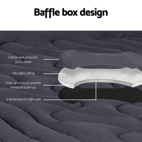 Giselle Bedding Mattress Topper Pillowtop 3 - Zone King Single - SportZone.co.nz