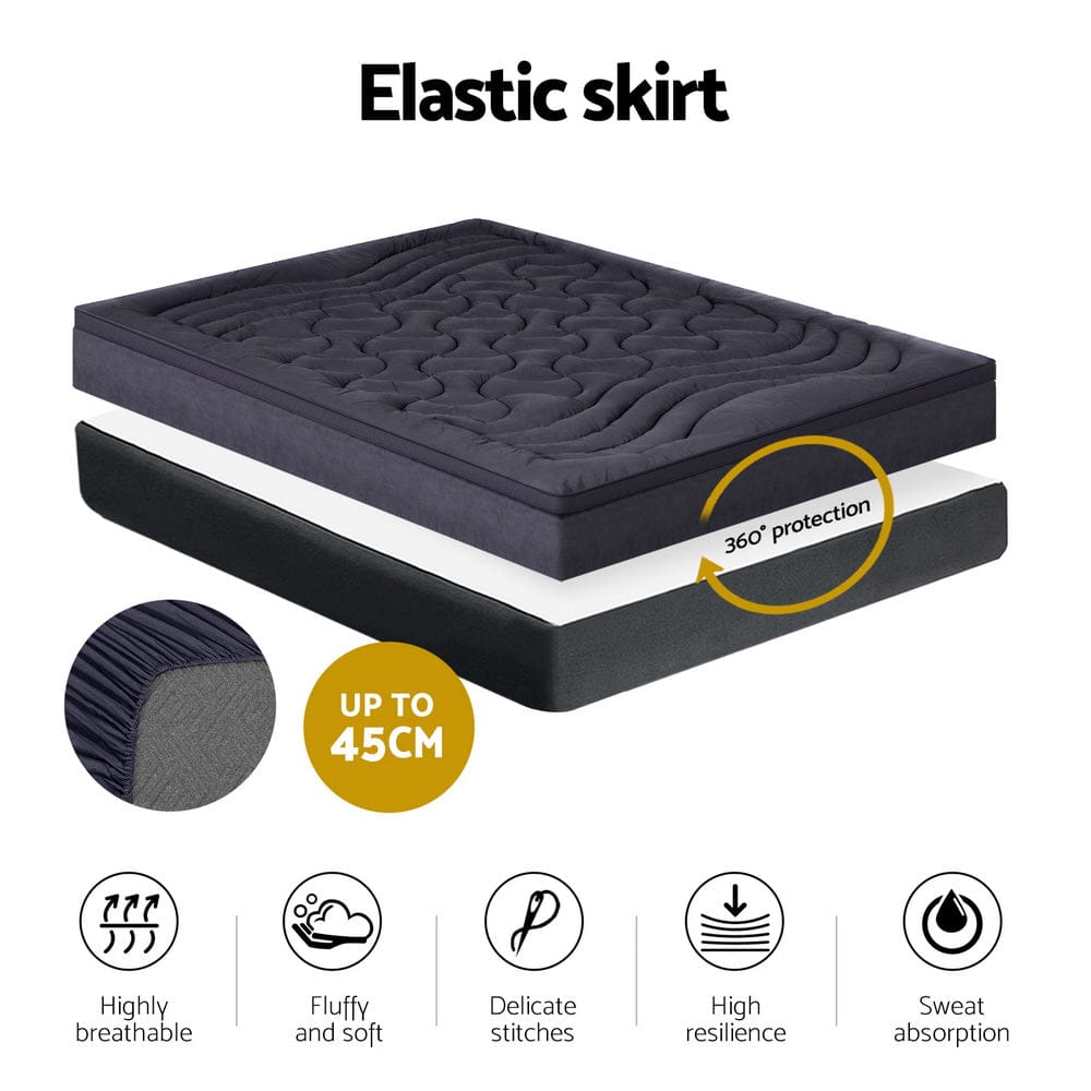 Giselle Bedding Mattress Topper Pillowtop 3 - Zone Queen - SportZone.co.nz
