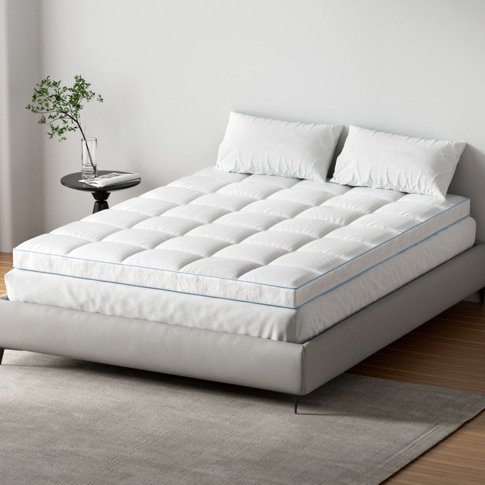 Giselle Bedding Mattress Topper Pillowtop Bamboo 10cm Queen - SportZone.co.nz