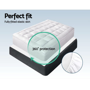 Giselle Bedding Mattress Topper Pillowtop Bamboo King - SportZone.co.nz