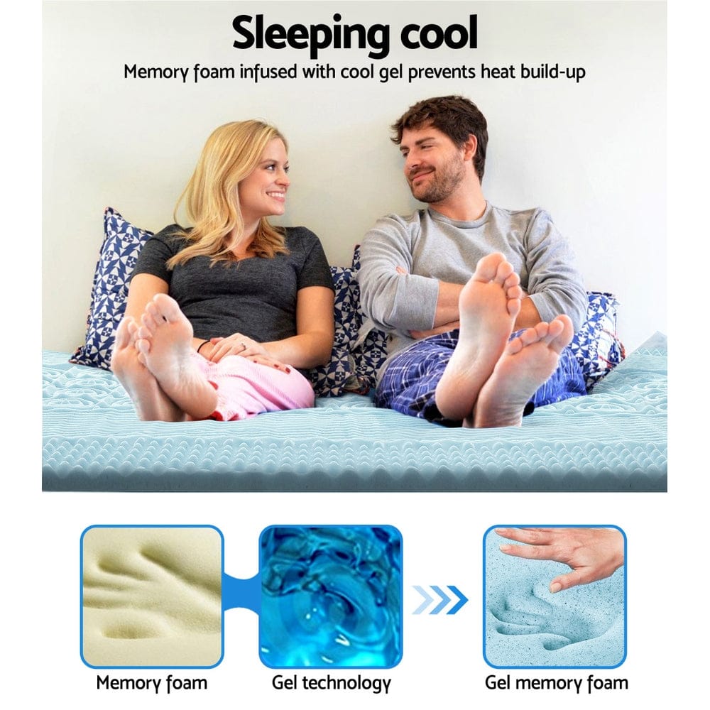 Giselle Bedding Memory Foam Mattress Topper 7 - Zone 5cm Queen - SportZone.co.nz