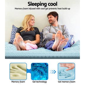 Giselle Bedding Memory Foam Mattress Topper 7 - Zone 5cm Queen - SportZone.co.nz