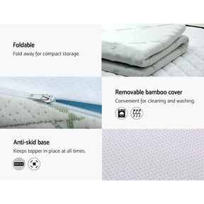 Giselle Bedding Memory Foam Mattress Topper 7 - Zone 5cm Queen - SportZone.co.nz