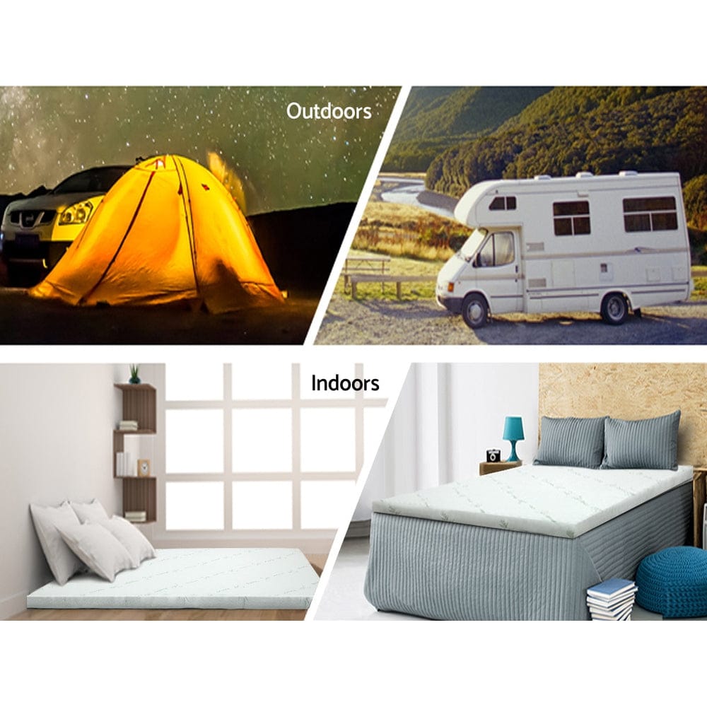 Giselle Bedding Memory Foam Mattress Topper Cool Gel 5cm Double - SportZone.co.nz