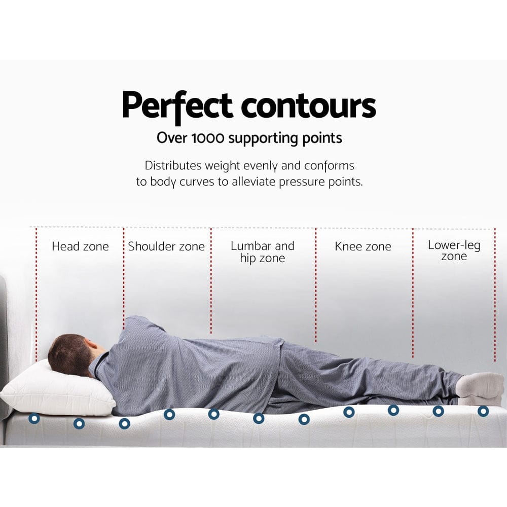 Giselle Bedding Memory Foam Mattress Topper Cool Gel 8cm Queen - SportZone.co.nz
