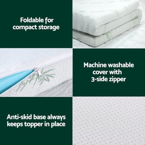 Giselle Bedding Memory Foam Mattress Topper Ventilated Cool Gel 8cm King - SportZone.co.nz