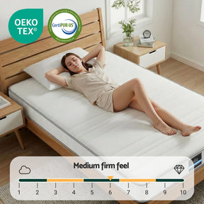 Giselle Single Mattress 20cm with Reinforced Edge Support Egg - Crate Foam - SportZone.co.nz