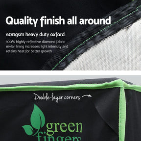 Green Fingers Grow Tent 100x100x200CM Hydroponics Kit Indoor Plant Room System - SportZone.co.nz