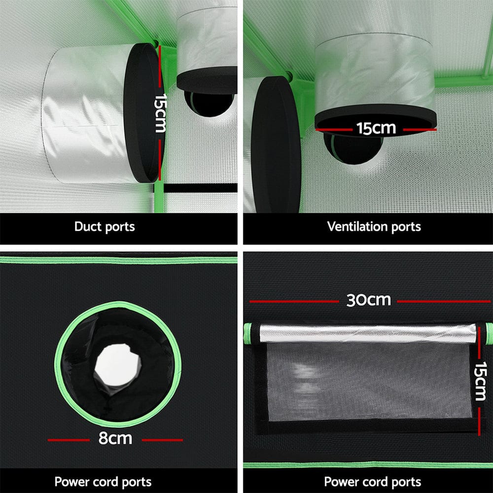 Green Fingers Grow Tent 100x60x180cm 4 Tiers Kits Hydroponics Indoor Grow System - SportZone.co.nz