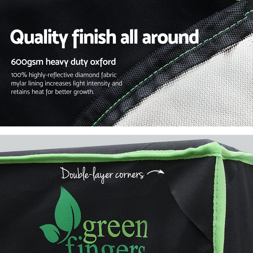 Green Fingers Grow Tent 80x80x160CM Hydroponics Kit Indoor Plant Room System - SportZone.co.nz