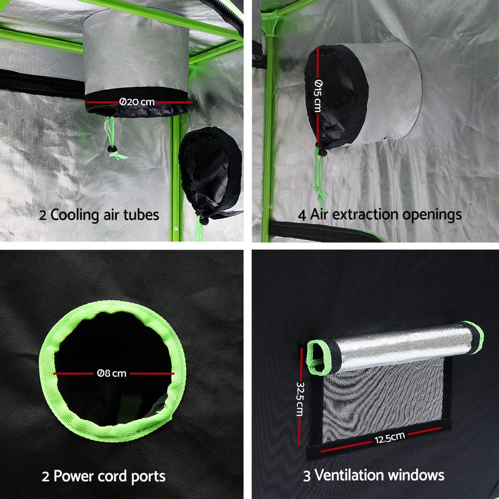 Green Fingers Grow Tent 90x50x160CM Hydroponics Kit Indoor Plant Room System - SportZone.co.nz