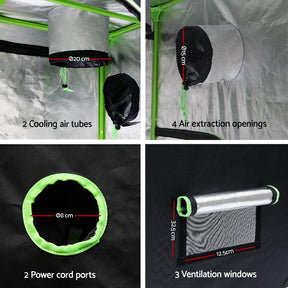 Green Fingers Grow Tent 90x50x160CM Hydroponics Kit Indoor Plant Room System - SportZone.co.nz