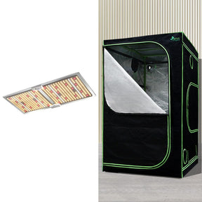 Green Fingers Grow Tent Light Kit 100x100x200CM 2200W LED Full Spectrum - SportZone.co.nz