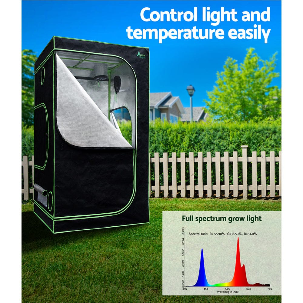 Green Fingers Grow Tent Light Kit 100x100x200CM 2200W LED Full Spectrum - SportZone.co.nz