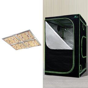 Green Fingers Grow Tent Light Kit 100x100x200CM 4500W LED Full Spectrum - SportZone.co.nz