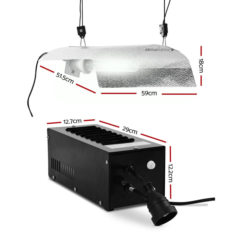 Greenfingers 600W HPS MH Grow Light Kit Magnetic Ballast Reflector Hydroponic Grow System - SportZone.co.nz
