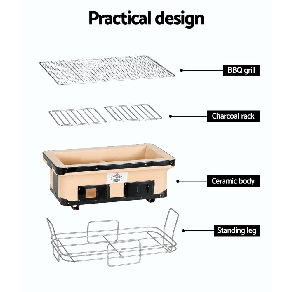 Grillz BBQ Grill Tabletop Charcoal Smoker - SportZone.co.nz