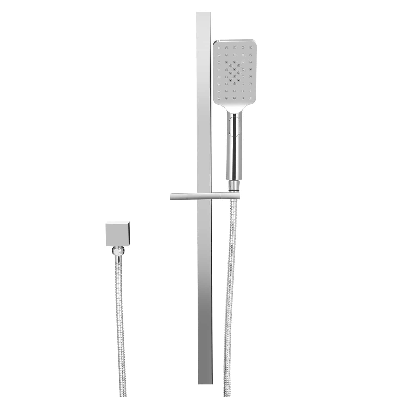 Handheld Shower Head Set 3.1'' High Pressure Silver - SportZone.co.nz