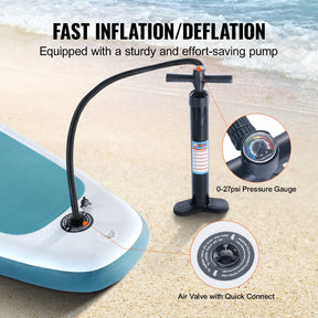 Inflatable Stand Up Paddle Board, 152 mm Wide SUP Paddleboard, with Board Accessories, Pump, Paddle, Fin, Phone Bag, Backpack, Ankle Leash, Repair Kit, Non-slip Deck for Youth & Adults - SportZone.co.nz