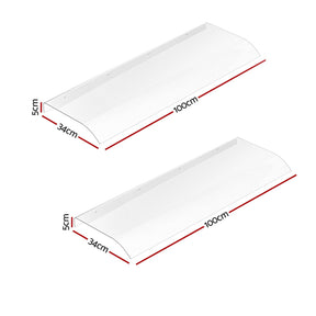 Instahut Window Door Awning 0.4mx2m Transparent - SportZone.co.nz