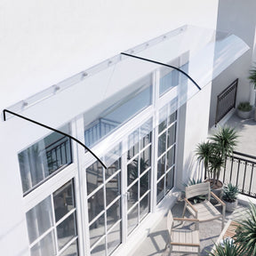 Instahut Window Door Awning 0.4mx2m Transparent - SportZone.co.nz