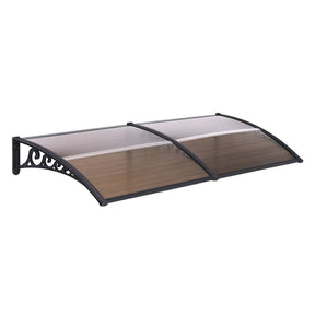 Instahut Window Door Awning 0.8mx2m Brown - SportZone.co.nz